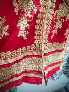 Red Chudidar With Kurti And Dupatta