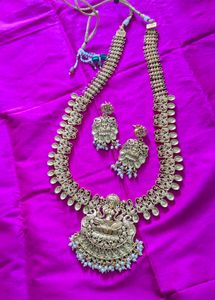 Lakshmi haram Antique Gold Like Finish