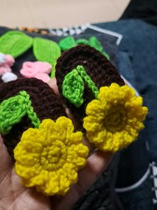 Crochet Flower Hair Clips
