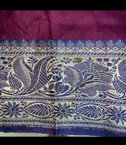 Vintage Pure Silk Silver Jari Saree