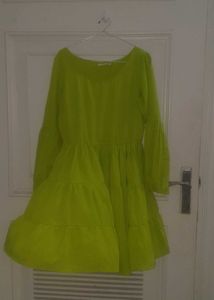 Lime Green Tiered Dress