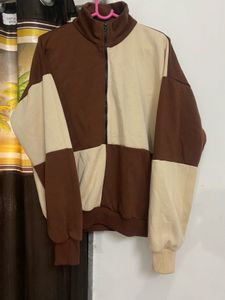 Colorblock Half Zip Drop Shoulder Sweatshirt
