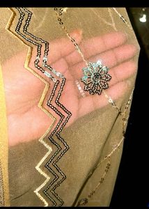 Teal Stone-work Party Wear Kurta &amp; Dupatta