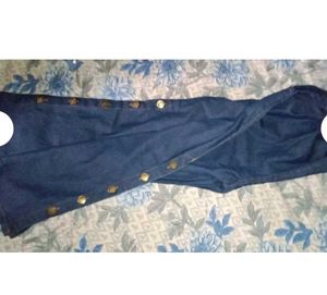Stylish Side Button Denim Jeans