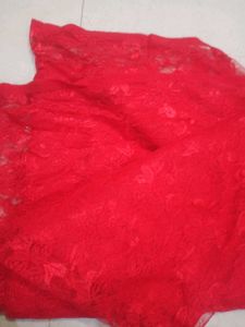 Beautiful Red net saree❤️