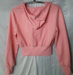 Cute Pink Cropped Hoodie