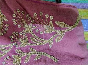 Gown with purse, eyelashes 😍😍🔥saree gowwn