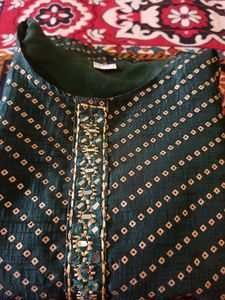 Green Festive Kurta