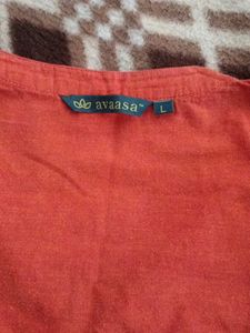 Elegant Orange Embroidered Kurta