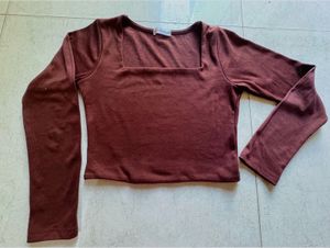 Brown Long Sleeve Top