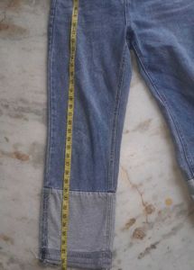 Two-Tone Denim Jeans