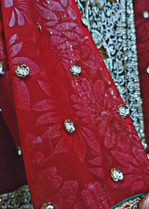 RED WEDDING SAREES EMBROIDERY