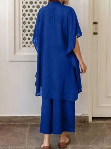 Royal Blue Kaftan Style Kurta Set 🧿