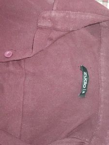 Maroon Button-Down Shirt