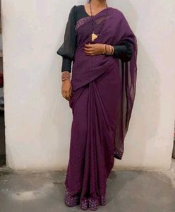 Purple Saree For Women/Girls