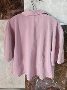 Vintage Pink Button-Down Top