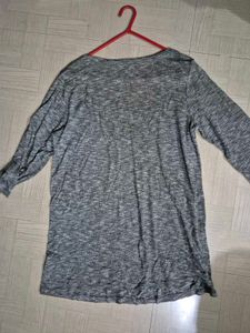 Comfortable Gray 3/4 Sleeve Top