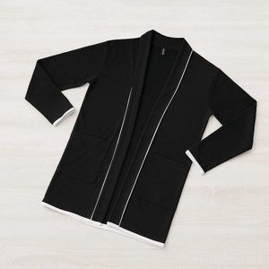 Black & White Trim Lounge Robe
