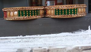 Red And Green Combination Bangles