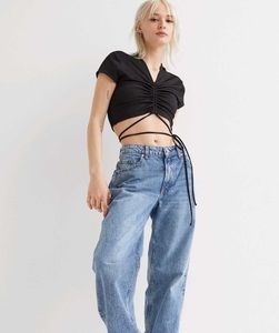 Black Fitted Crop Top