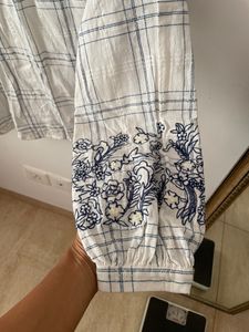 Vero Moda White and Blue Motif Shirt