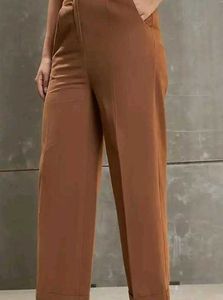 Brown Wide-Leg Trousers