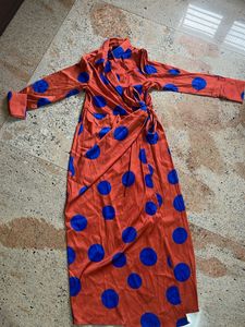 Chic Polka Dot Wrap Dress