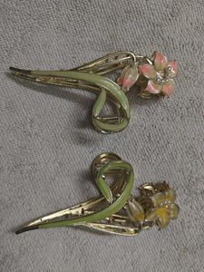 Floral Hair Claw Clip Set