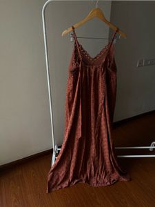 NEW LOOK  Cotton Crochet Maxi Dress in Rust Orange