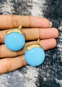 Blue Orb Dangle Earrings