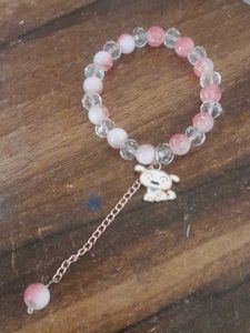 Beaded Bracelet with Dog Charm