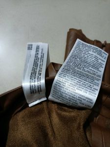 Brown Faux Leather Pants Zara Showroom Condition