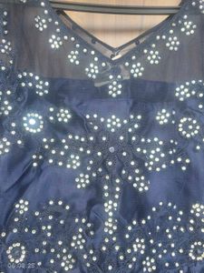 Elegant Navy Blue Ethnic Gown