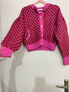 Zara Tweed-Style Knit Cardigan