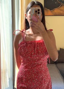 Red Floral Sundress