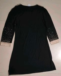 Elegant Black Embellished Kurti