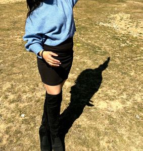 Blue Knit Top  new .....warm n stylish