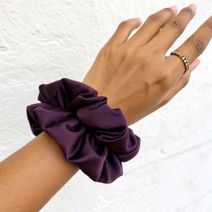 Satin Silk Purple Scrunchie