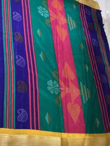 Brinjal Purple And Yellow Joint Saree For Grabs