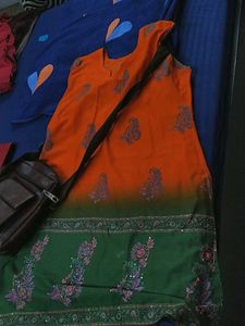 Cool Sundress Cum Evening Dress.Lovely Orange