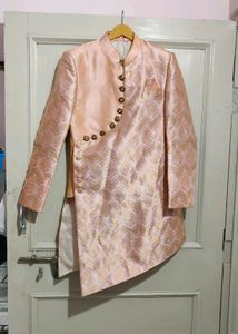 Peach One Side Indo Western