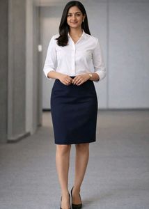 Park Avenue Navy Blue Pencil Skirt