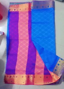 NEW Blue Silk Saree