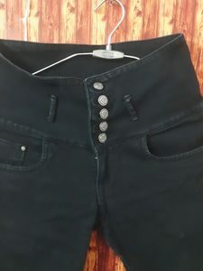 Black high Waist Skinny Fit Jeans For women