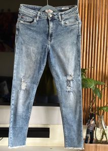 Size - 30 Lee Cooper Blue Distressed Denim Jeans
