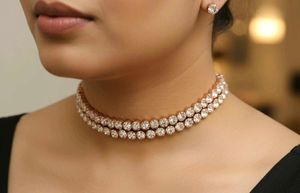 Sparkling Crystal Choker Necklace - Unused
