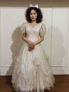 Elegant vintage wedding Gown