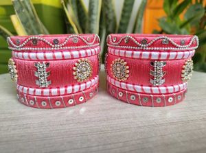 Silk Thread Bangles - Set of 10