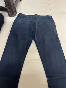 Blue Cotton Pants For Men