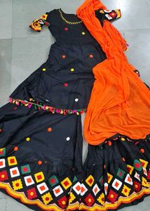 Lakhnawi Gharara Frock & Dupatta 3